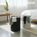 Kit Econômico (2x) Cesto de Roupa Suja Dobrável Organizador Multiuso em Linho