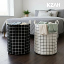 Kit Econômico (2x) Cesto de Roupa Suja Dobrável Organizador Multiuso em Linho