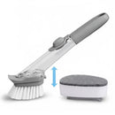 Escova de Limpeza 2 em 1 com Dispenser de Detergente