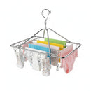 Varal de Inox com 40 Prendedores Giratório 360° Retrátil