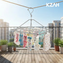 Varal de Inox com 40 Prendedores Giratório 360° Retrátil