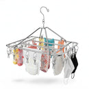 Varal de Inox com 40 Prendedores Giratório 360° Retrátil