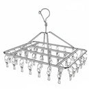 Varal de Inox com 40 Prendedores Giratório 360° Retrátil